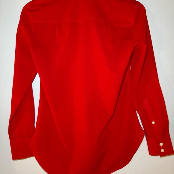 J Crew Factory Red Tuxedo Button Down - Picture 8 of 11